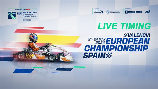 #fia Live-timing: Race 1 2024 FIA Karting European Championship OK - OK-Junior in Valencia