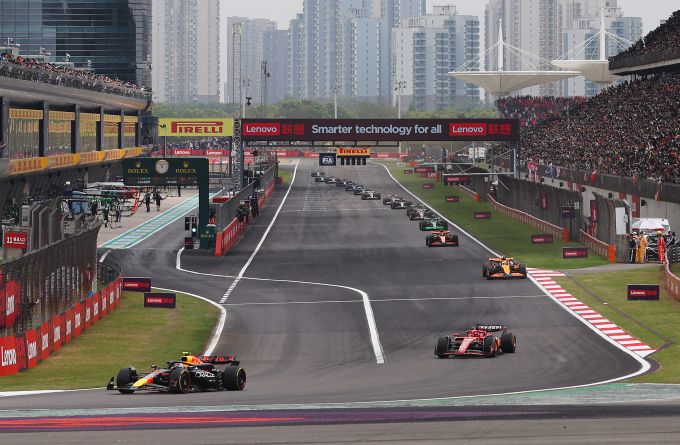 Startopstelling F1 China Max Verstappen