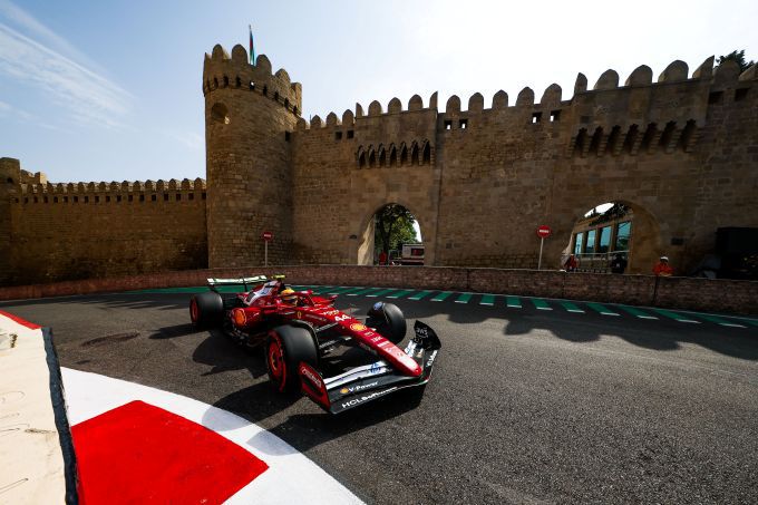 Lewis Hamilton F1 Ferrari GP Bakoe 2025 actie