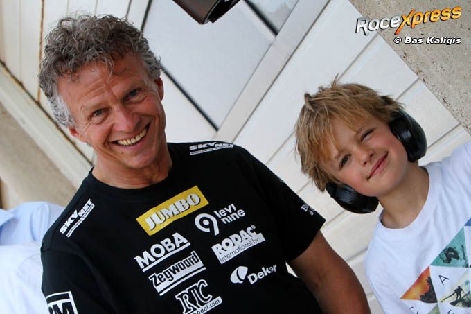 Jan Lammers met zoontje