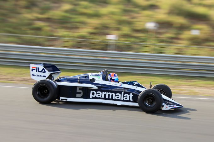 Jan Lammers onderweg met de F1 Brabham-BMW BT 52