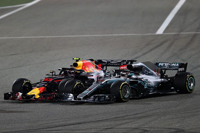 Max Verstappen Lewis Hamilton Formule 1 Grand Prix van Bahrein