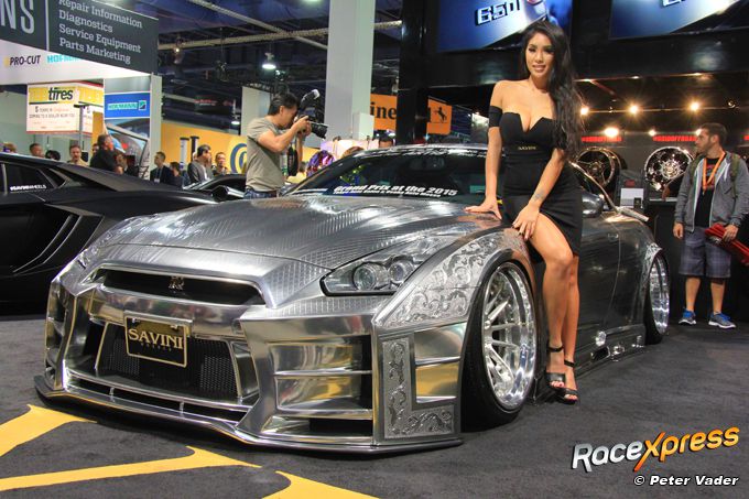 Black and silver babe sema show RX foto Peter Vader