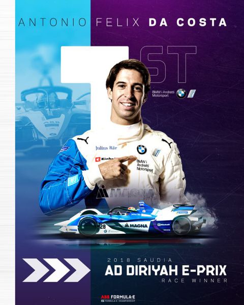 Antonio Felix Da Costa wint ePrix met BMW
