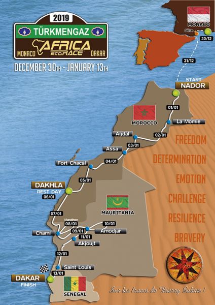 Parcours Africa Eco Race 2019