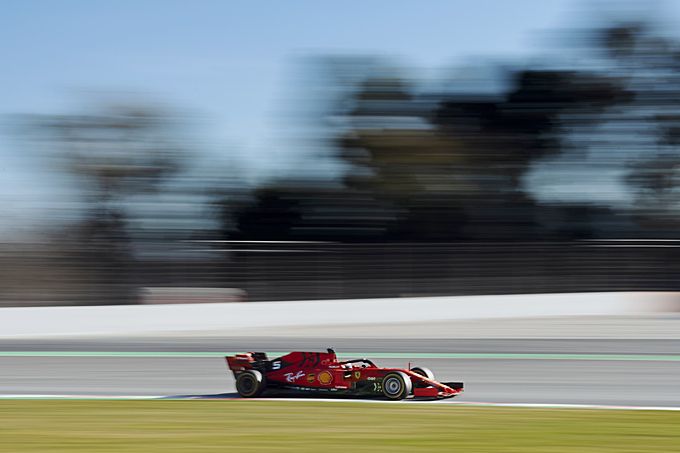 Formule 1 testing Barcelona Sebastian Vettel
