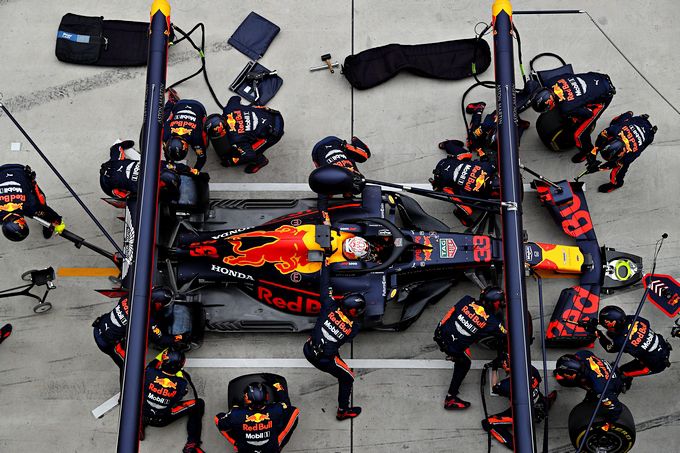 Red Bull Racing Honda Max Verstappen pitstop