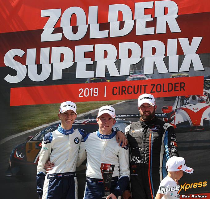Milan Teekens Maxime Oosten op podium Zolder Super Prix