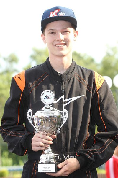 Robin Mens podium Rookie4Shift bij NK Karting in Venray