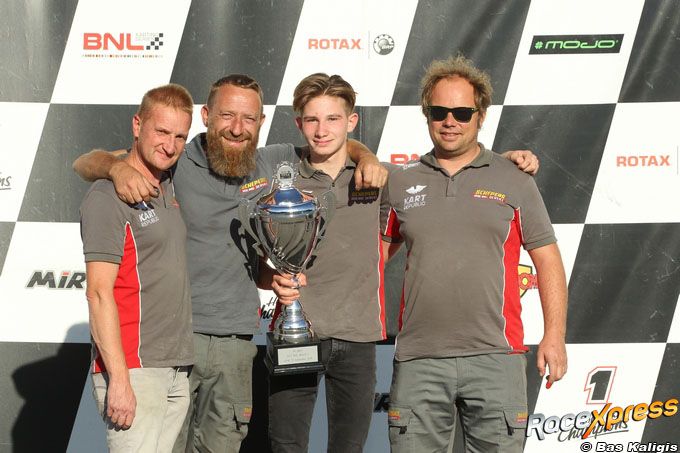 Jarne Geussens podium met Team Schepers