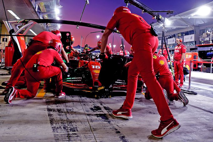 Ferrari F1 team Abu Dhabi 2019