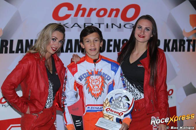 Nathan Schaap chrono Karting NK kampioen en kissmissen