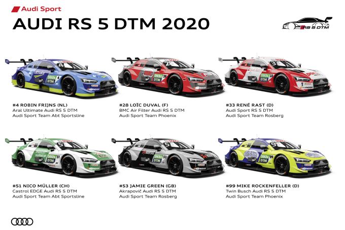 Audi Sport onthult de DTM kleuren voor 2020