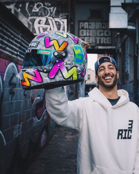 Daniel Ricciardo F1 new helmet