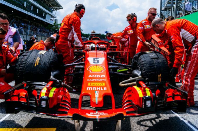 Ferrari F1 team mechanics