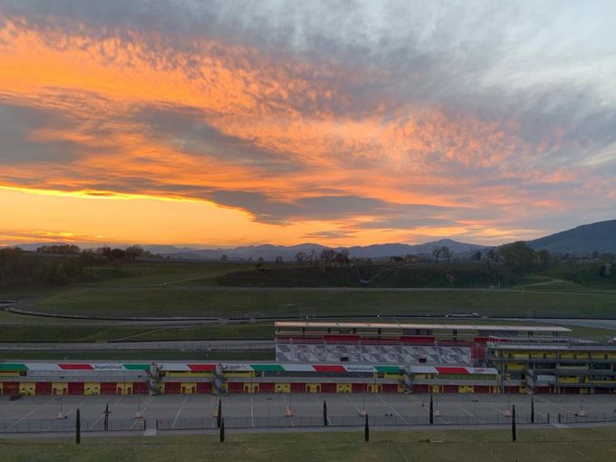 Mugello circuit zonsondergang