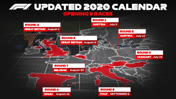 FIA Formula 1 2020 calendar