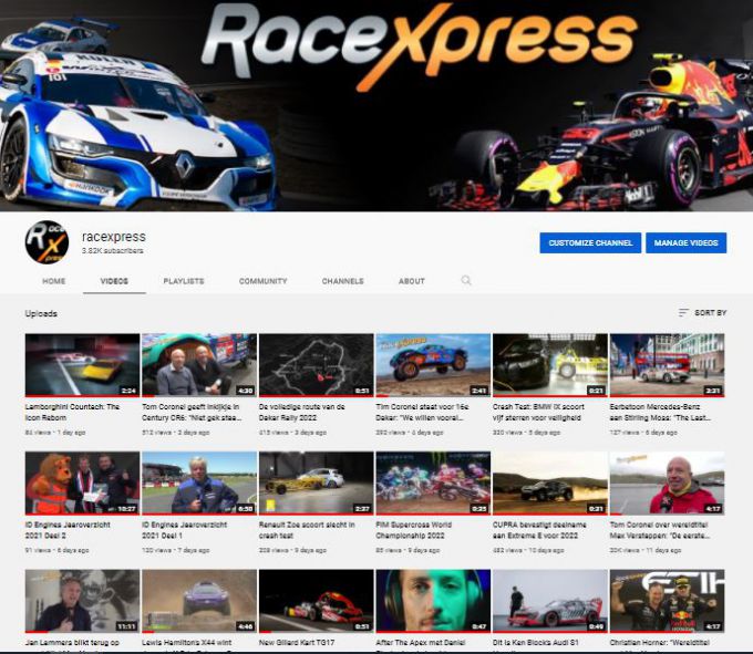 RaceXpress Youtube