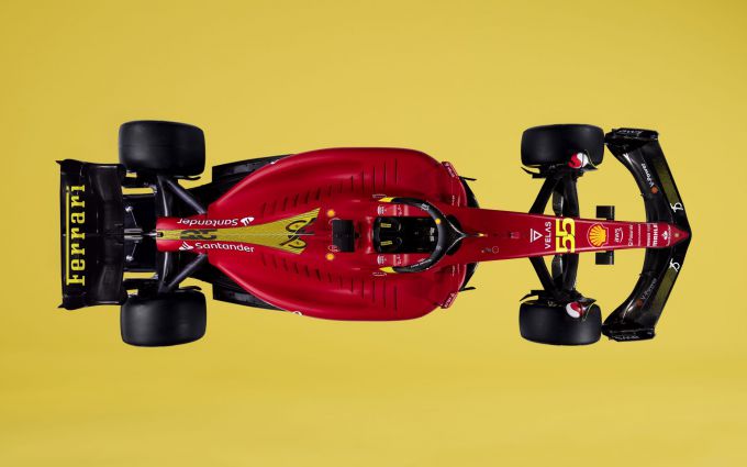 Ferrari F1-75th-anniversary-Yellow 4 bovenaanzicht