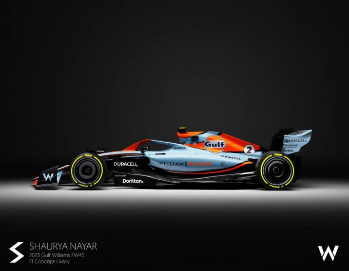 Williams Gulf livery Shaurya Nayar foto 3