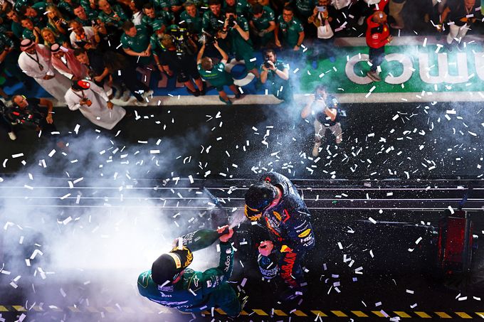 Max Verstappen en Sergio Perez