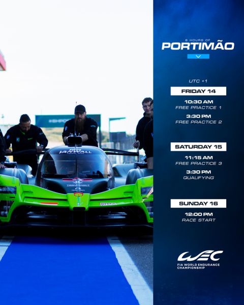 FIA WEC 6 Hours of Portimao tijdschema