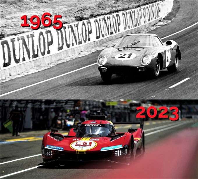 24H Le Mans 2023 Ferrari winnaar foto 1 1965 - 2023