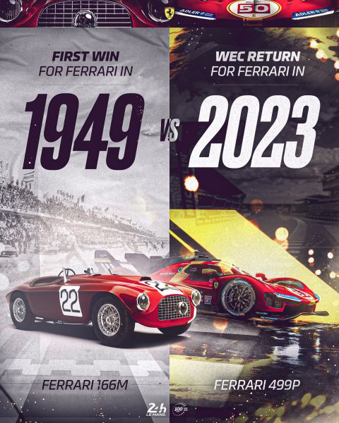 24H Le Mans 2023 Ferrari winnaar foto 7 1949 - 2023