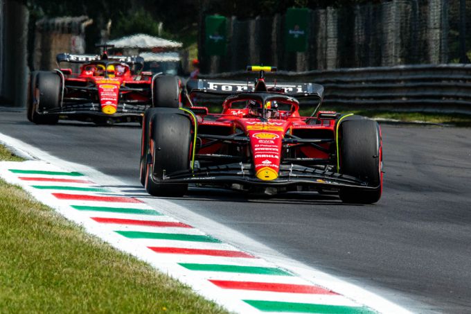 Heftige strijd Ferrari F1 GP Italie Monza