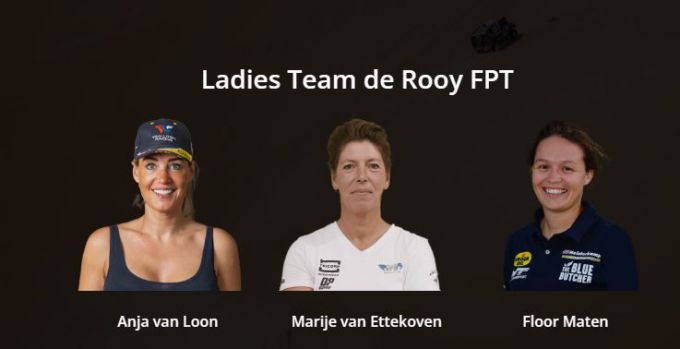 Ladies Team De Rooy FPT. Anja van Loon, Marije van Ettekoven en Floor Maten
