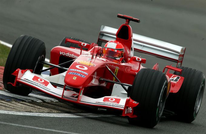 Michael Schumacher Happy 55e birthday F1 onderweg met Ferrari, bron foto RaceXpress