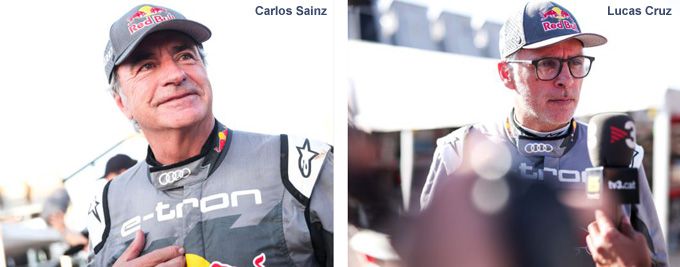 Carlos Sainz en Lucas Cruz Audi RS Q e-tron