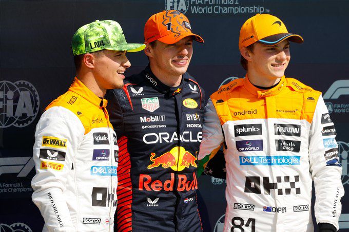 Lando Norris Max Verstappen Oscar Piastri