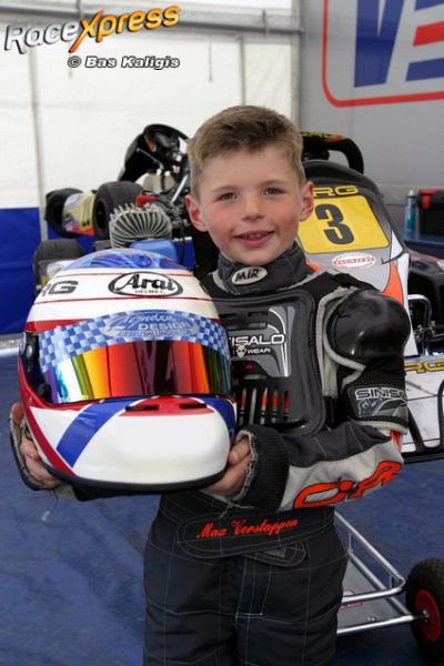 Max Verstappen first time in the kart copyright Bas Kaligis