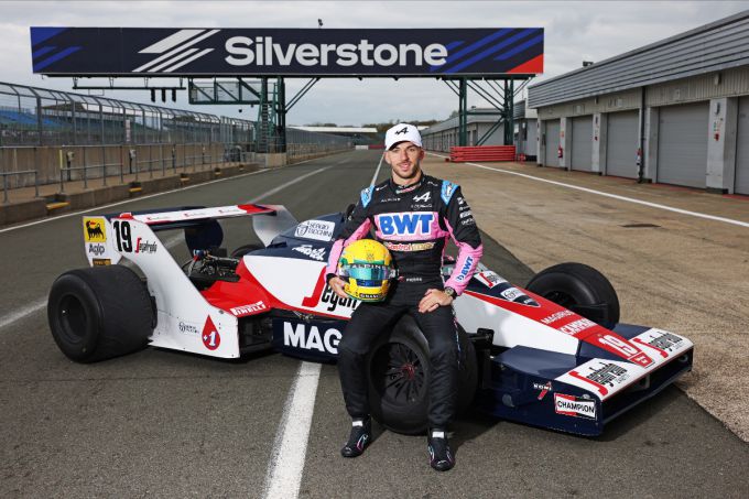 Silverstone Festival 2024 Pierre Gasley Ayrton Senna Toleman TG183B foto 1