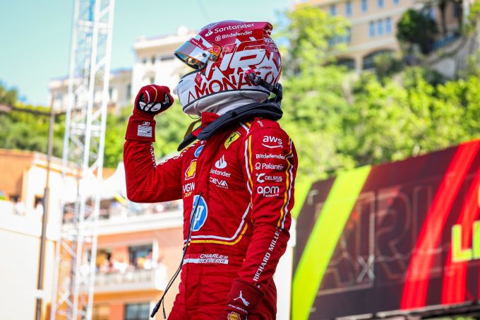 Ferrari wint GP Monaco 2024 Monegask Charles Leclerc helm Monaco