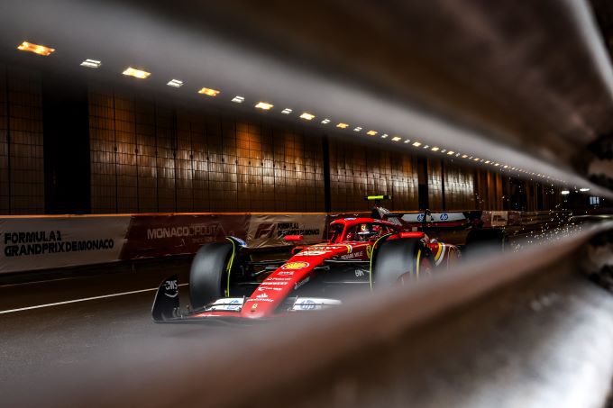 Ferrari wint GP Monaco 2024 Ferrari SF-24 in de tunnel