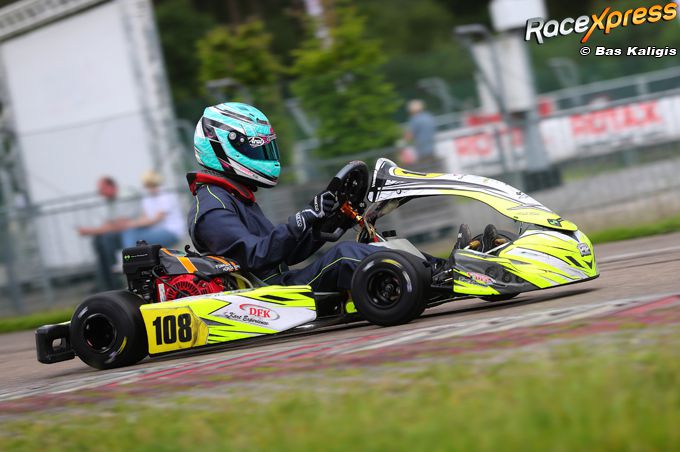 Lenny Kik rijdt een inhaalrace van jewelste en wint in GK4 Kart Series