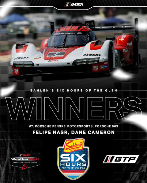 IMSA WeatherTech SportsCar Championship '6 Hours Watkins Glen' Porsche winnaar podium