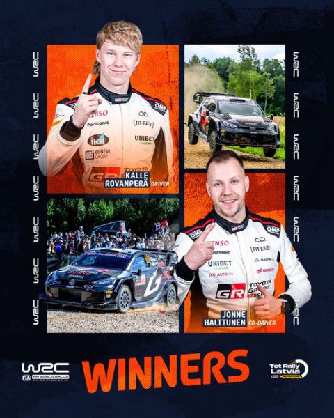 Rally Letland FIA World Rally Championship Foto 4 winnaars