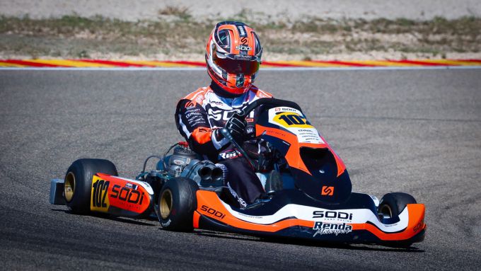 Anthony Abbasse racet op een Sodi in KZ2 Masters