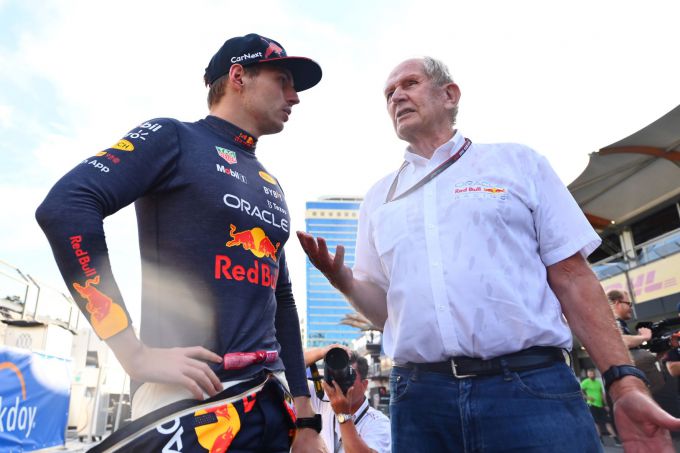 Max Verstappen en Helmut Marko F1 Red Bull