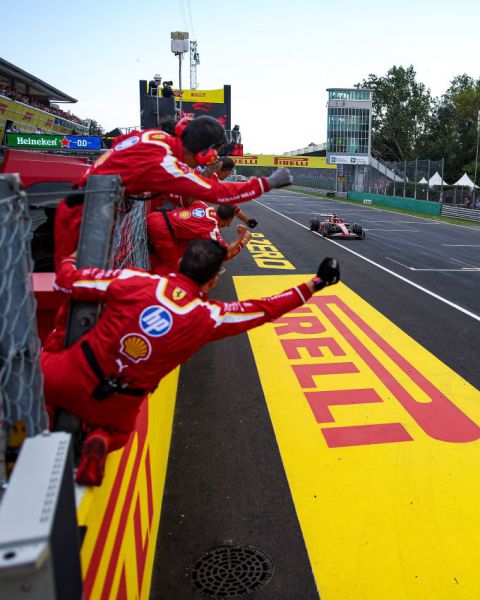 Charles Leclerc wint met Ferrari de GP Italie 2024 vanwege juist Pirelli bandenbeheer