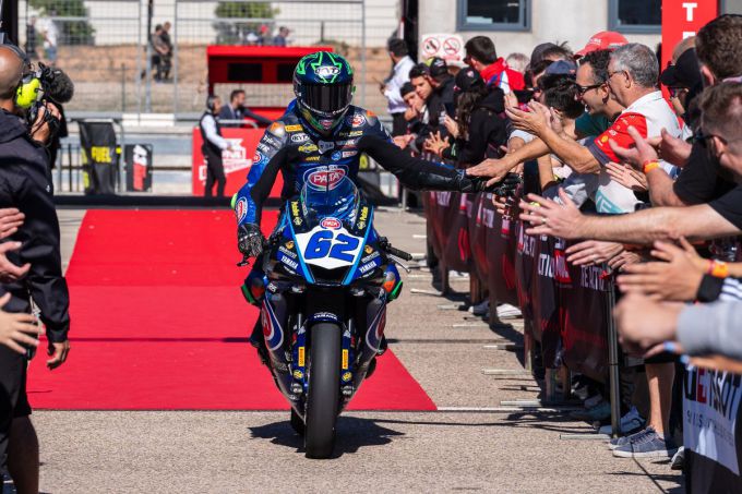 Stefano Manzi World Supersport op Motorland Aragn