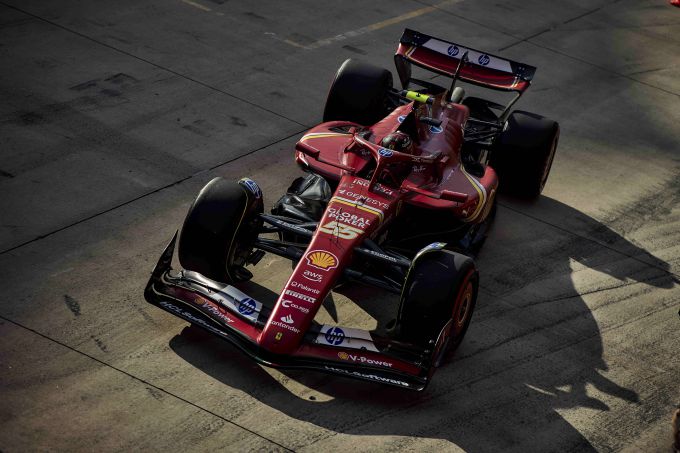 Carlos Sainz in zijn Ferrari op COTA