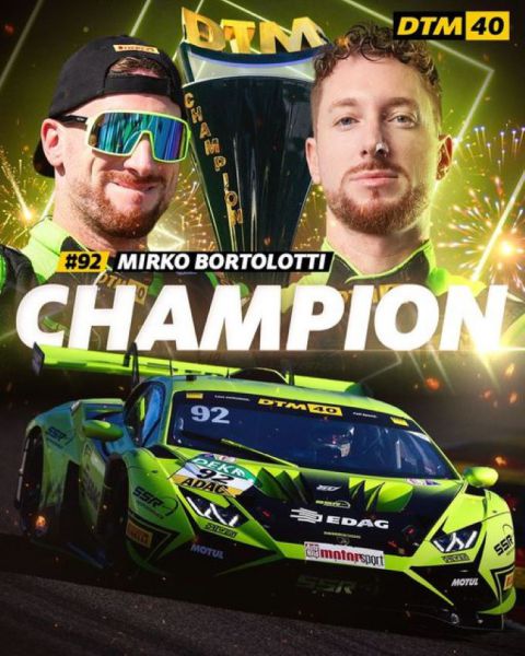 DTM-kampioen 2024 Mirko Bortolotti met Lamborghini Foto 27 Mirko Bortolotti DTM kampioen 2024 poster