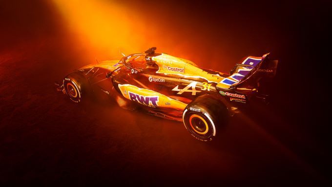 BWT Alpine Formula One Team  Official Partner Xbox Indiana Jones livery Grand Prix van de Verenigde Staten Austin Foto 1