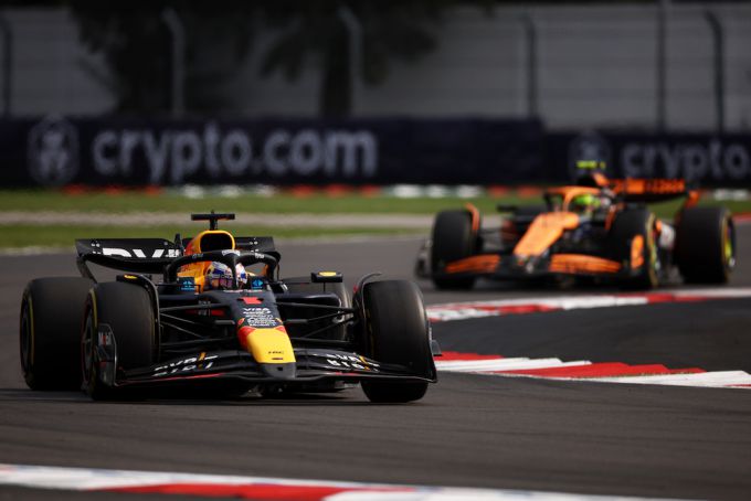 Max Verstappen en Lando Norris Mexico F1