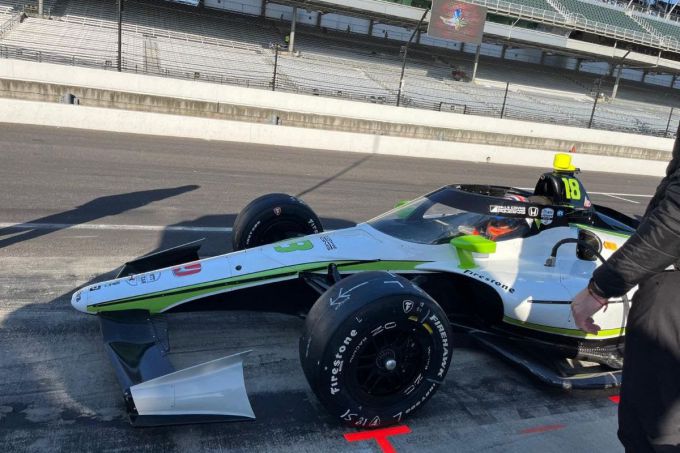 Rinus van Kalmthout Dale Coyne Racing open test Indianapolis Motor Speedway