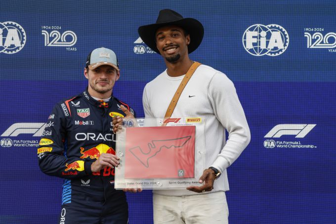 Grand Prix USA COTA Austin foto 2 Max Verstappen en Leo Neugebauer bron foto Red Bull Content Pool